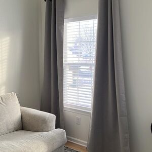 Frye Gray Room-Darkening Curtain Panels 36x96